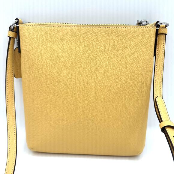 Coach Mini Rowan File Bag Crossbody Purse in Retro Yellow Leather CE871 - Picture 2 of 6